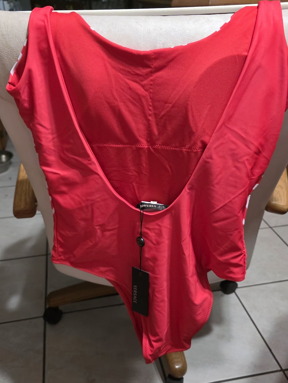 Bright Red Medusa Logo One-Piece - Picture 2 of 2
